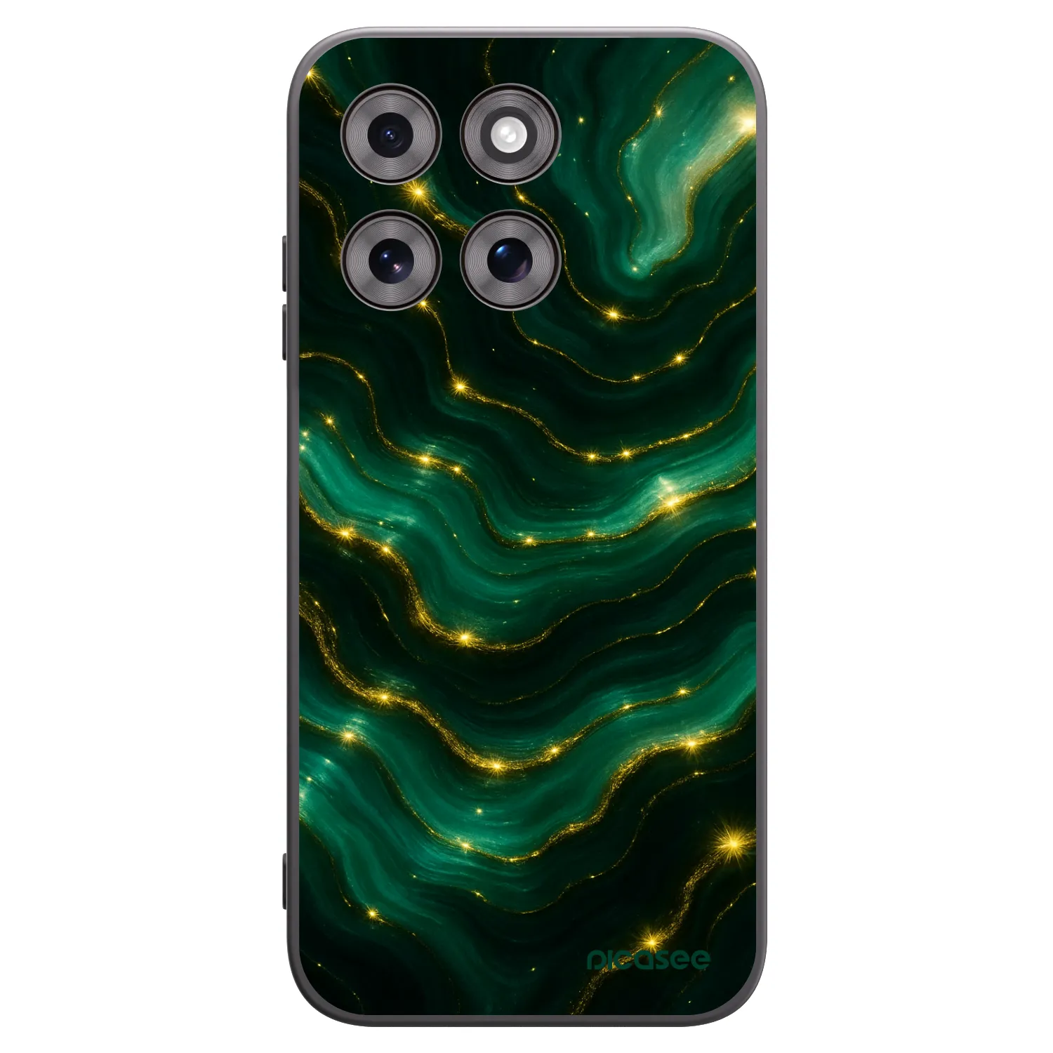 Picasee Μαύρη θήκη σιλικόνης για Motorola Moto G77 - Emerald