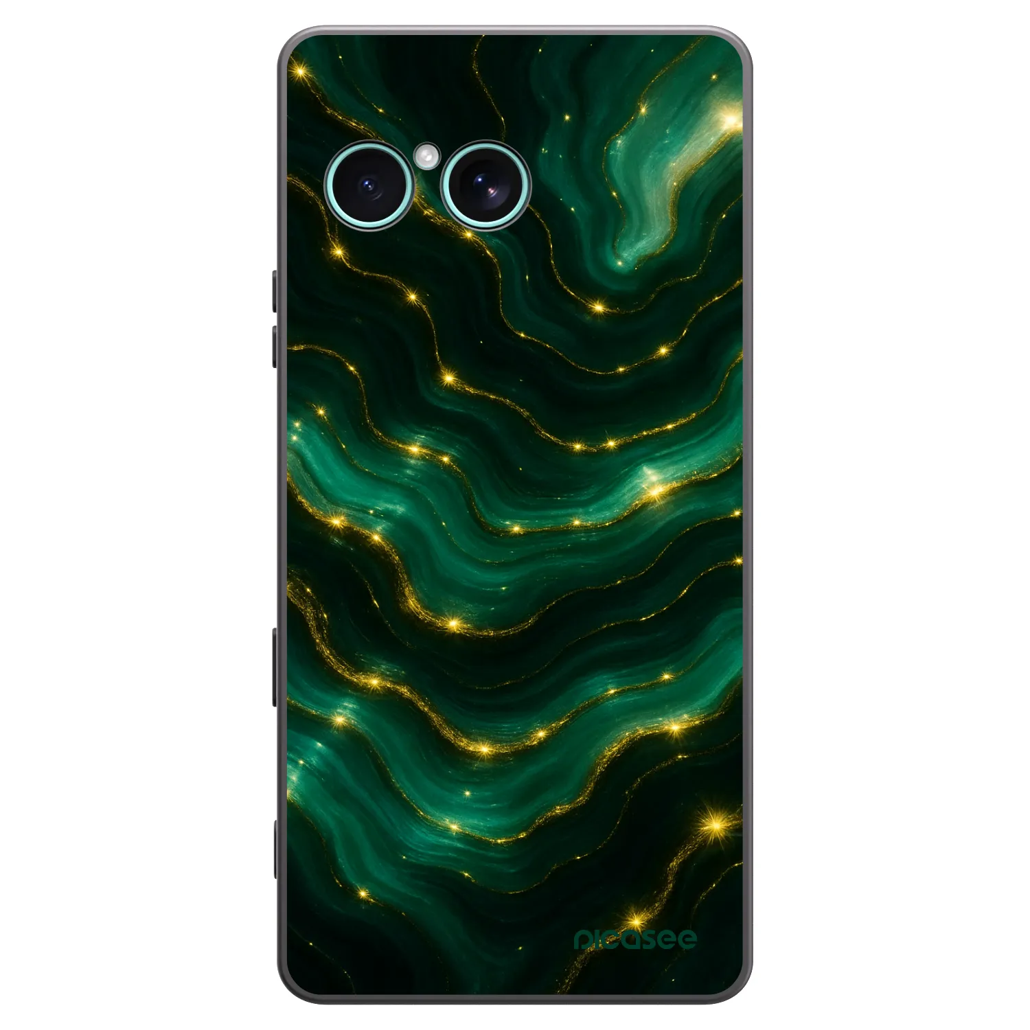 Picasee Μαύρη θήκη σιλικόνης για Sony Xperia 10 VII - Emerald