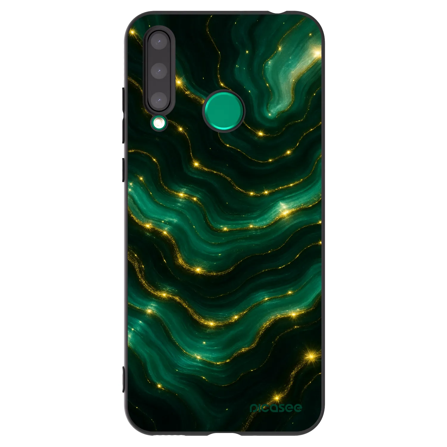 Picasee Μαύρη θήκη σιλικόνης για Honor 20 Lite - Emerald