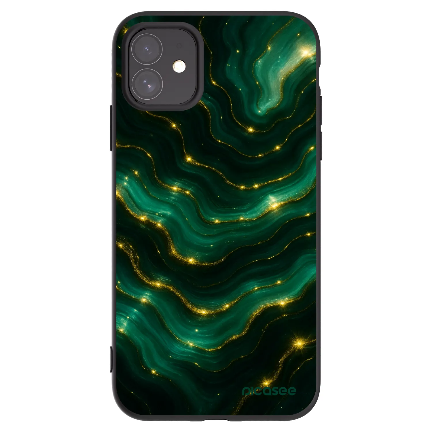 Picasee Μαύρη θήκη σιλικόνης για Apple iPhone 11 - Emerald