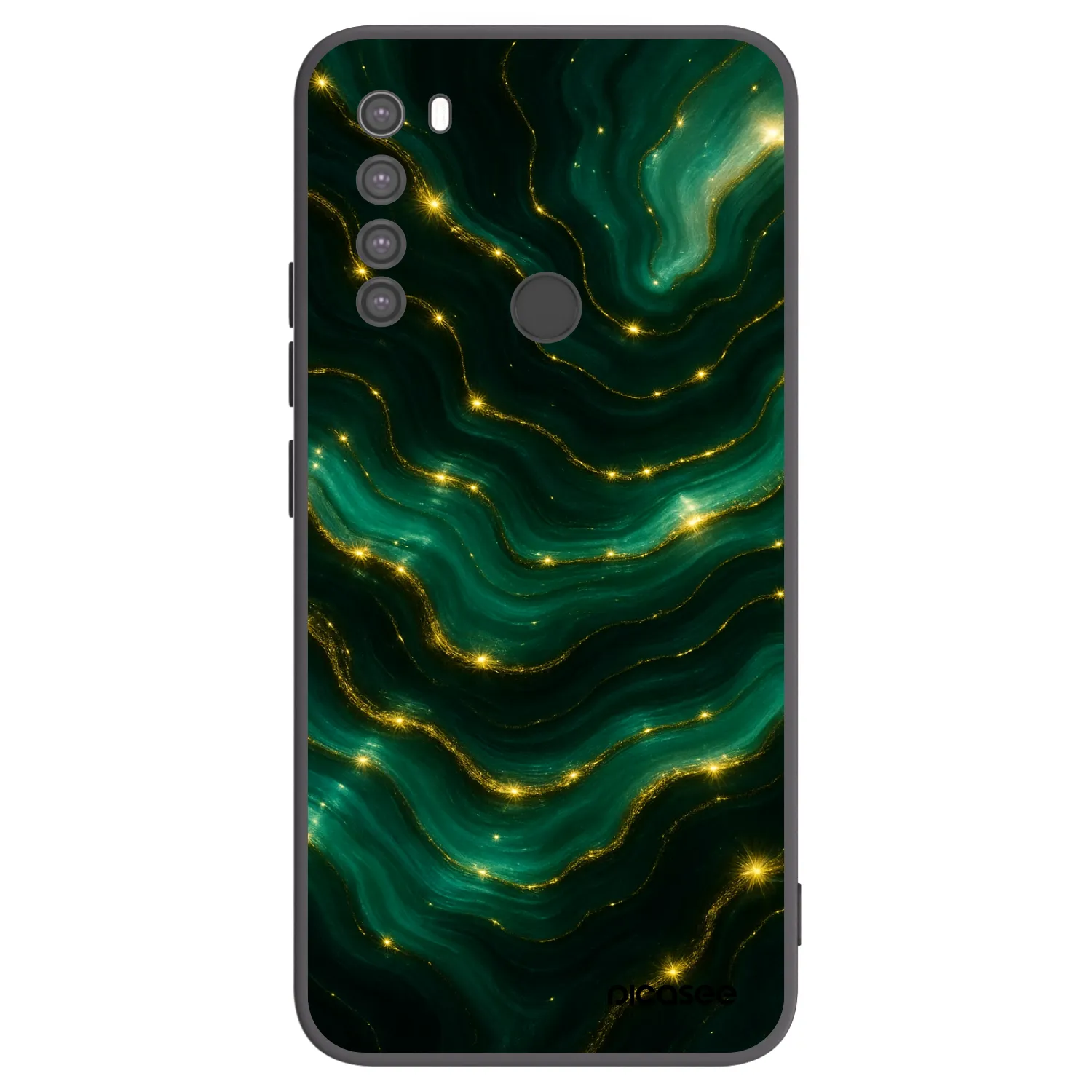 Picasee Μαύρη θήκη σιλικόνης για Xiaomi Redmi Note 8 - Emerald