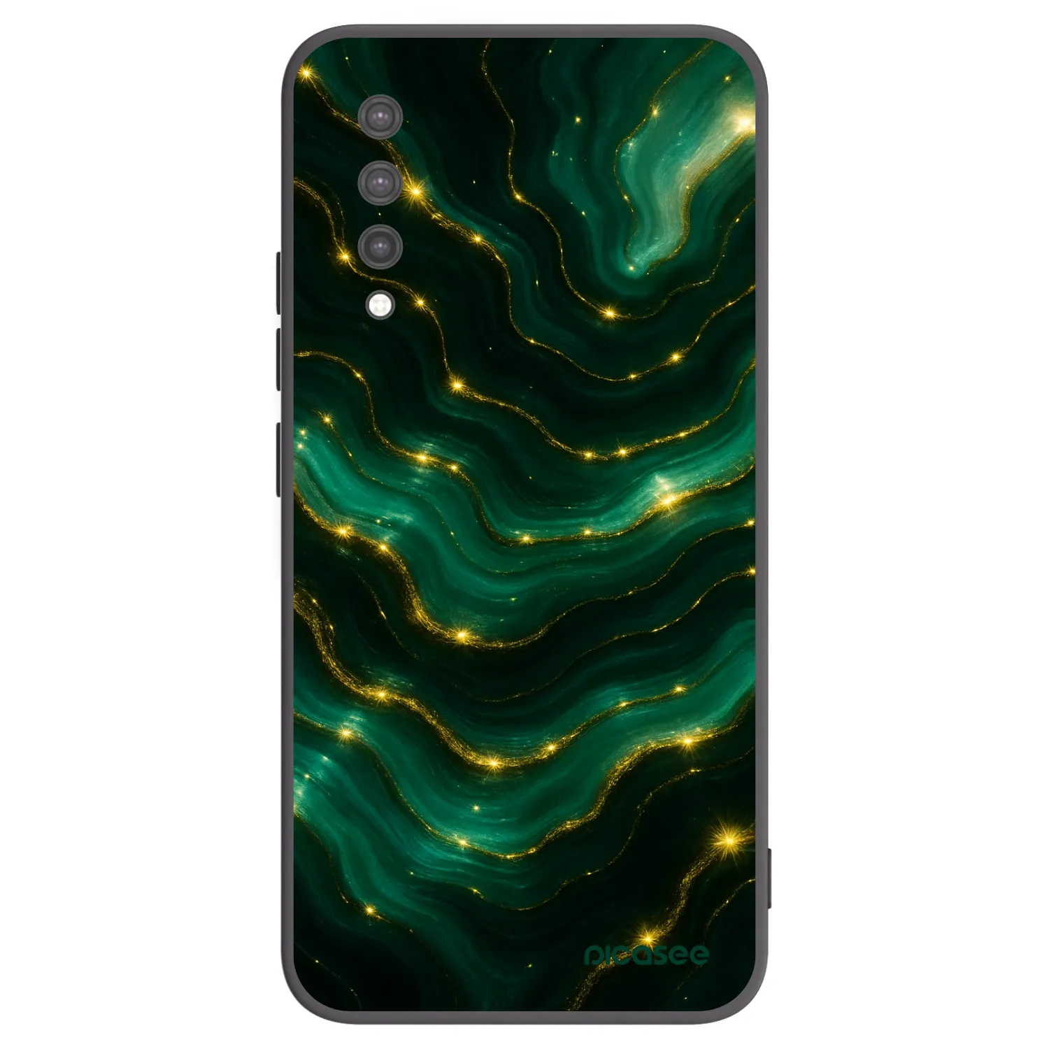 Picasee Μαύρη θήκη σιλικόνης για Xiaomi Mi 9 Lite - Emerald