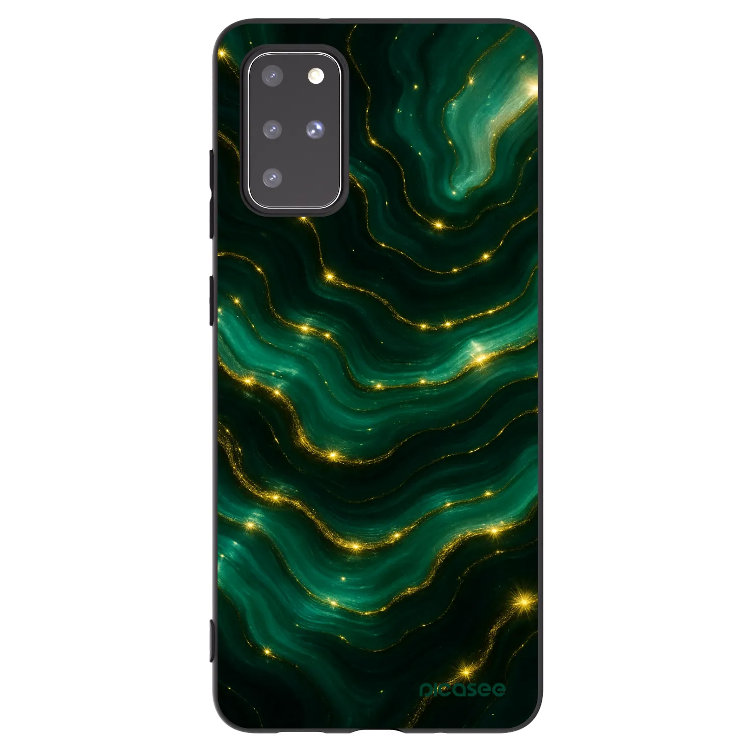 Picasee Μαύρη θήκη σιλικόνης για Samsung Galaxy S20+ G985F - Emerald