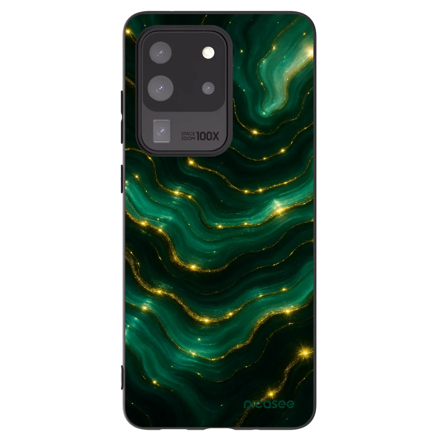 Picasee Μαύρη θήκη σιλικόνης για Samsung Galaxy S20 Ultra 5G G988F - Emerald