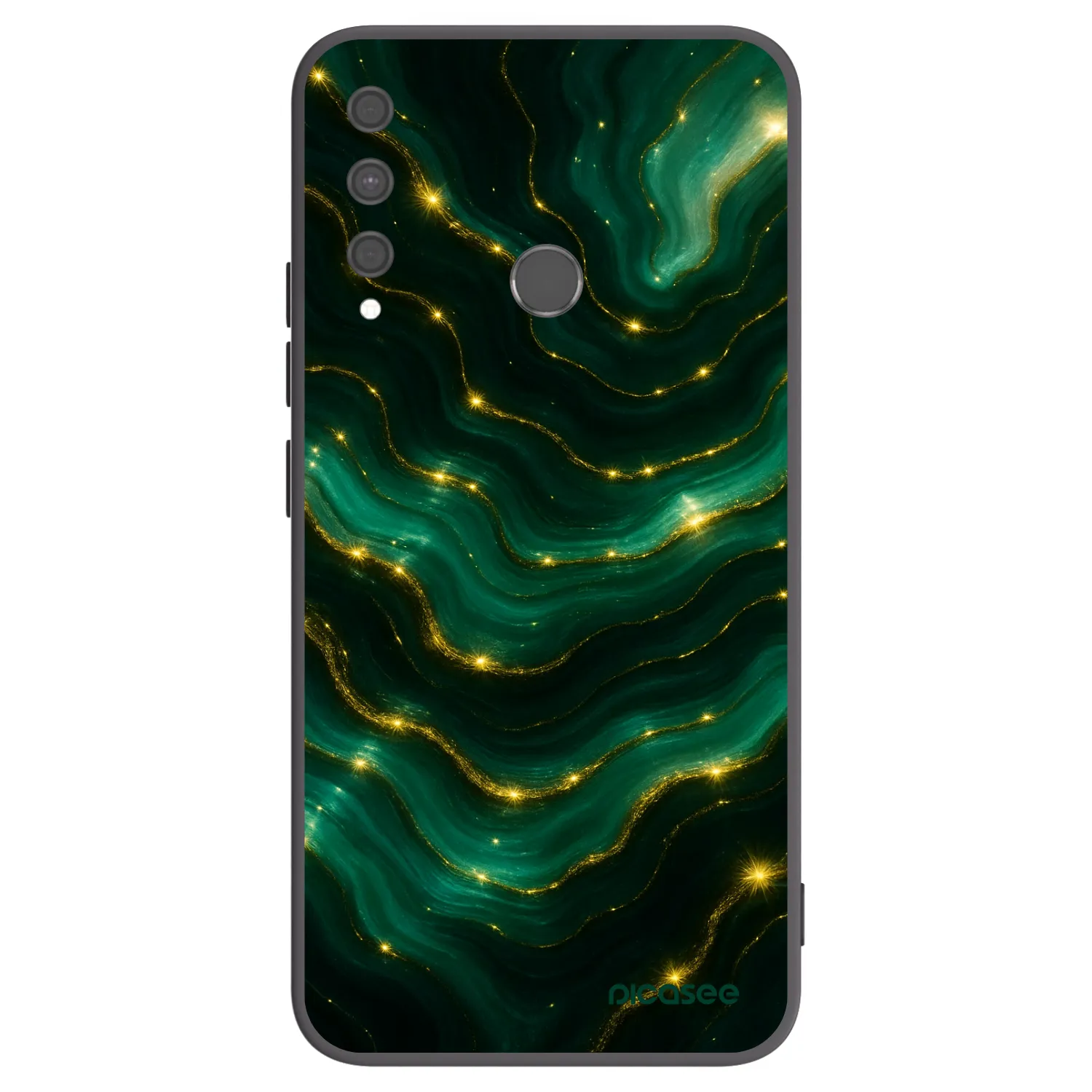 Picasee Μαύρη θήκη σιλικόνης για Huawei P40 Lite E - Emerald