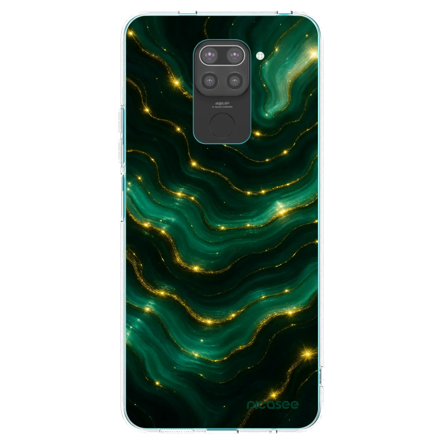 Picasee Μαύρη θήκη σιλικόνης για Xiaomi Redmi Note 9 - Emerald