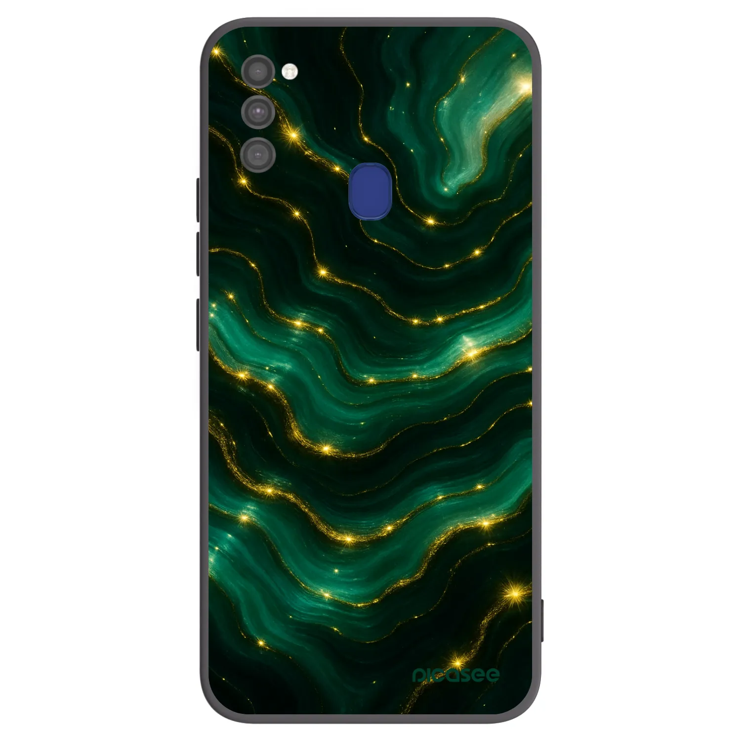 Picasee Μαύρη θήκη σιλικόνης για Samsung Galaxy M21 M215F - Emerald