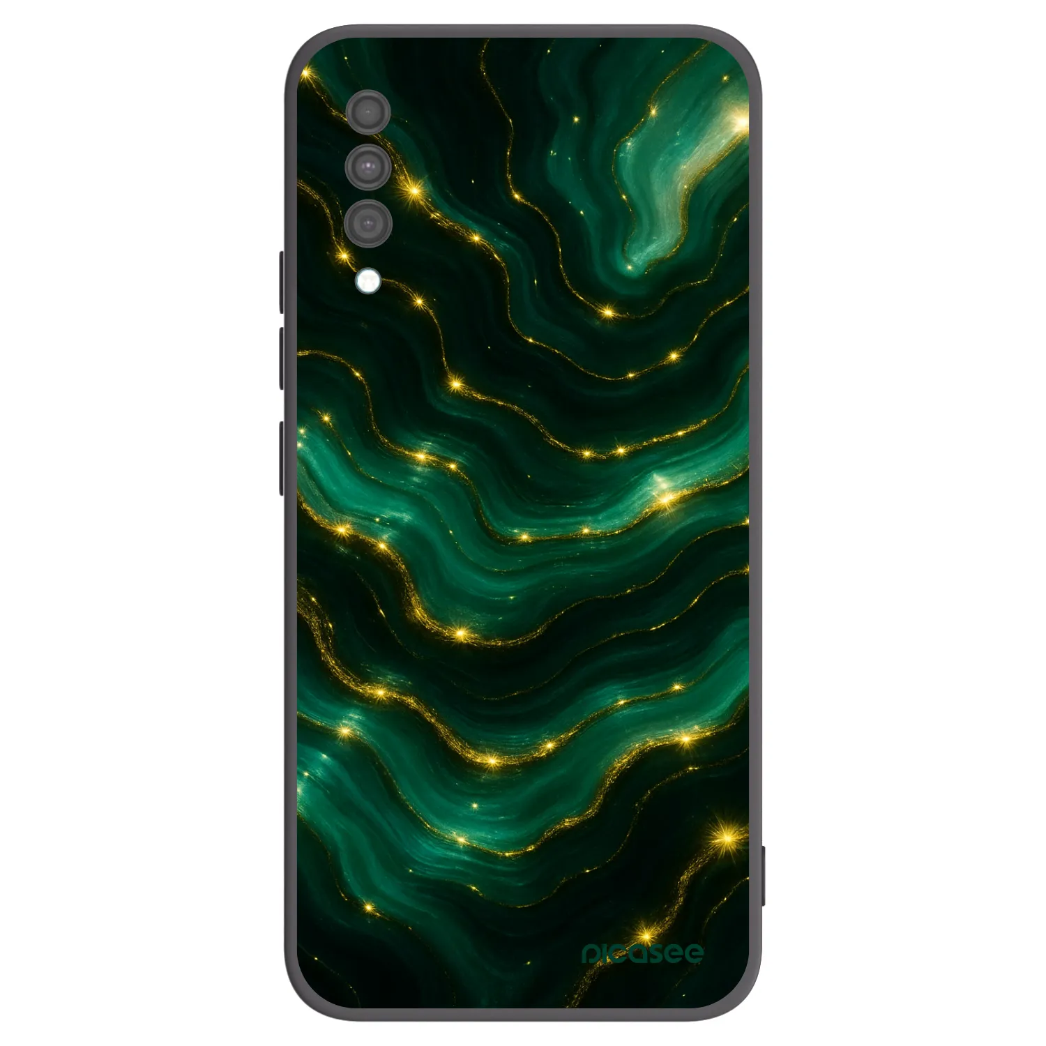 Picasee Μαύρη θήκη σιλικόνης για Samsung Galaxy A30s A307F - Emerald