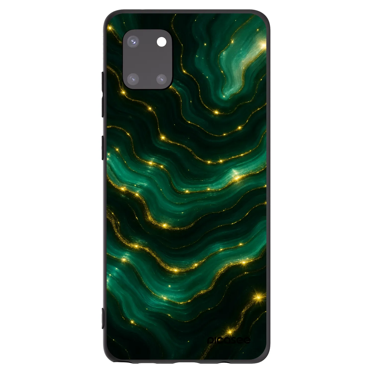Picasee Μαύρη θήκη σιλικόνης για Samsung Galaxy Note 10 Lite N770F - Emerald