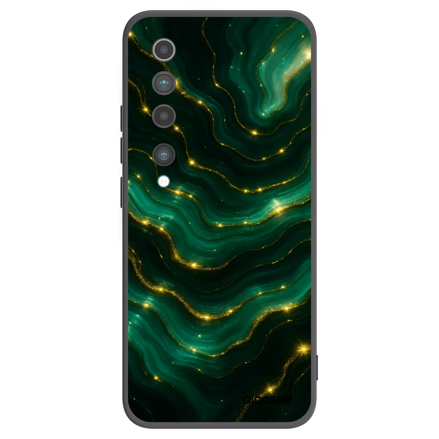 Picasee Μαύρη θήκη σιλικόνης για Xiaomi Mi 10 - Emerald