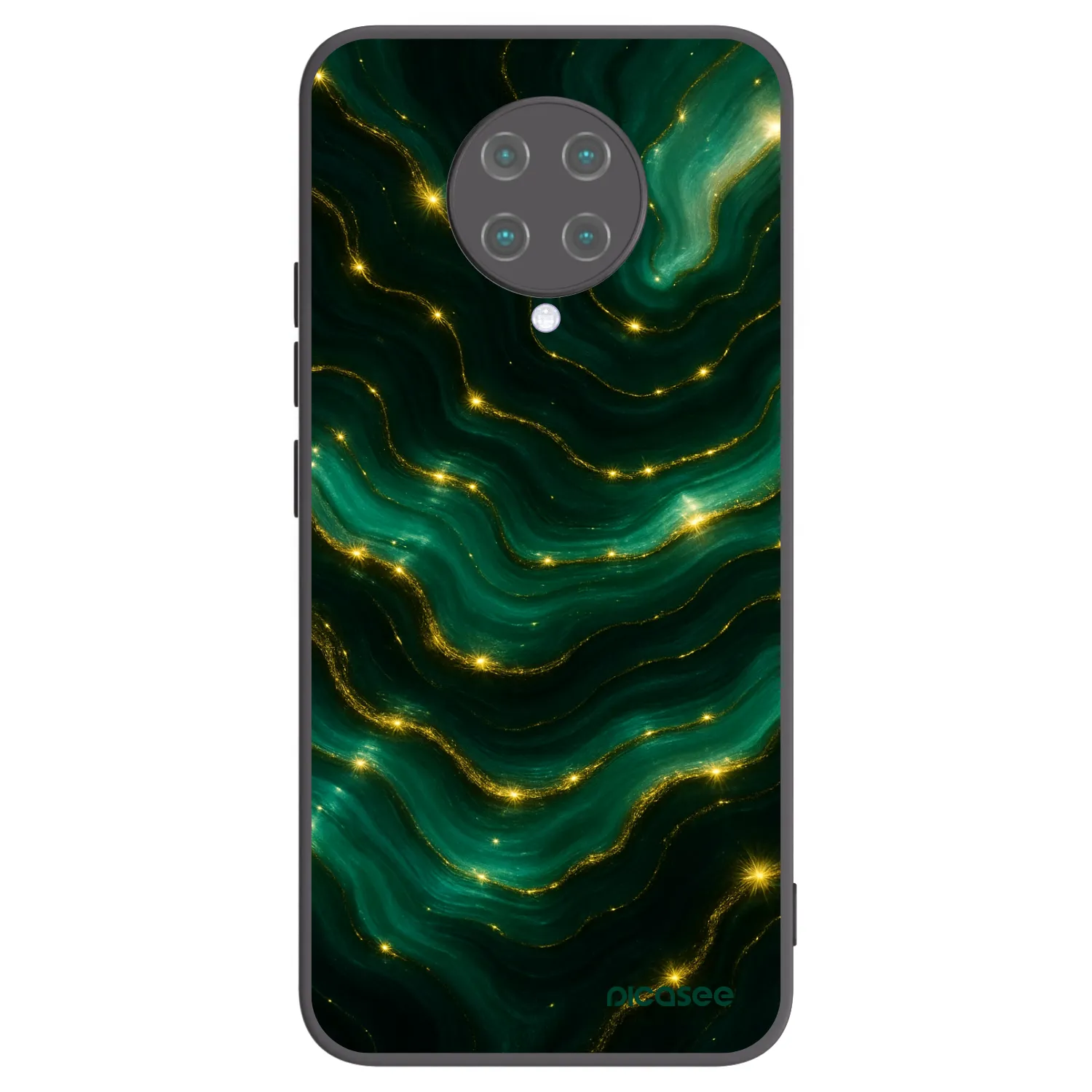 Picasee Μαύρη θήκη σιλικόνης για Xiaomi Poco F2 Pro - Emerald