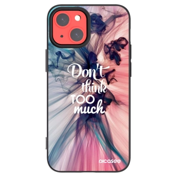 Picasee Μαύρη θήκη σιλικόνης για Apple iPhone 13 mini - Don't think TOO much