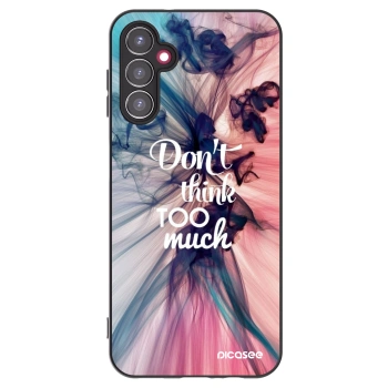 Picasee Μαύρη θήκη σιλικόνης για Samsung Galaxy A14 4G A145R - Don't think TOO much