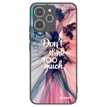 Picasee Μαύρη θήκη σιλικόνης για Xiaomi Redmi 12 4G - Don't think TOO much