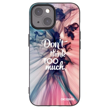 Picasee Μαύρη θήκη σιλικόνης για Apple iPhone 15 - Don't think TOO much