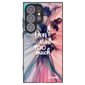 Picasee Μαύρη θήκη σιλικόνης για Samsung Galaxy S24 Ultra S928B 5G - Don't think TOO much