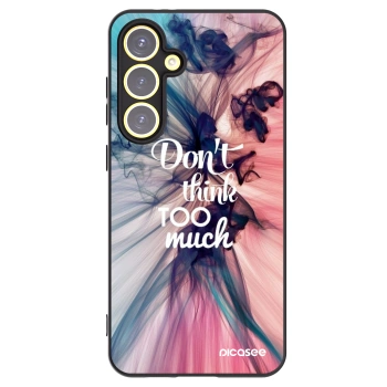 Picasee Μαύρη θήκη σιλικόνης για Samsung Galaxy S24 FE S721B - Don't think TOO much