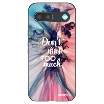 Picasee Μαύρη θήκη σιλικόνης για Google Pixel 8 - Don't think TOO much
