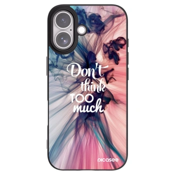Picasee Μαύρη θήκη σιλικόνης για Apple iPhone 17 - Don't think TOO much