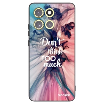 Picasee Μαύρη θήκη σιλικόνης για Motorola Moto G86 Power 5G - Don't think TOO much