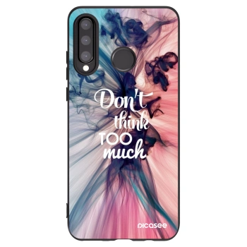 Picasee Μαύρη θήκη σιλικόνης για Huawei P30 Lite - Don't think TOO much