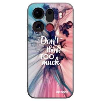 Picasee Μαύρη θήκη σιλικόνης για OPPO Find X9 Pro - Don't think TOO much
