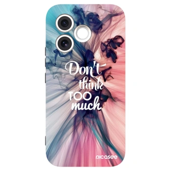 Picasee Μαύρη θήκη σιλικόνης για Honor 600 Lite - Don't think TOO much