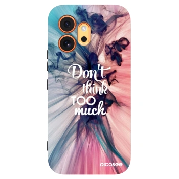 Picasee Μαύρη θήκη σιλικόνης για Honor 600 - Don't think TOO much