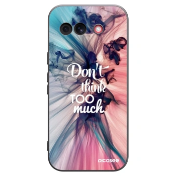 Picasee Μαύρη θήκη σιλικόνης για Google Pixel 10a - Don't think TOO much