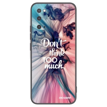 Picasee Μαύρη θήκη σιλικόνης για Samsung Galaxy S20 G980F - Don't think TOO much