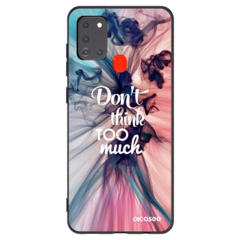 Picasee Μαύρη θήκη σιλικόνης για Samsung Galaxy A21s - Don't think TOO much