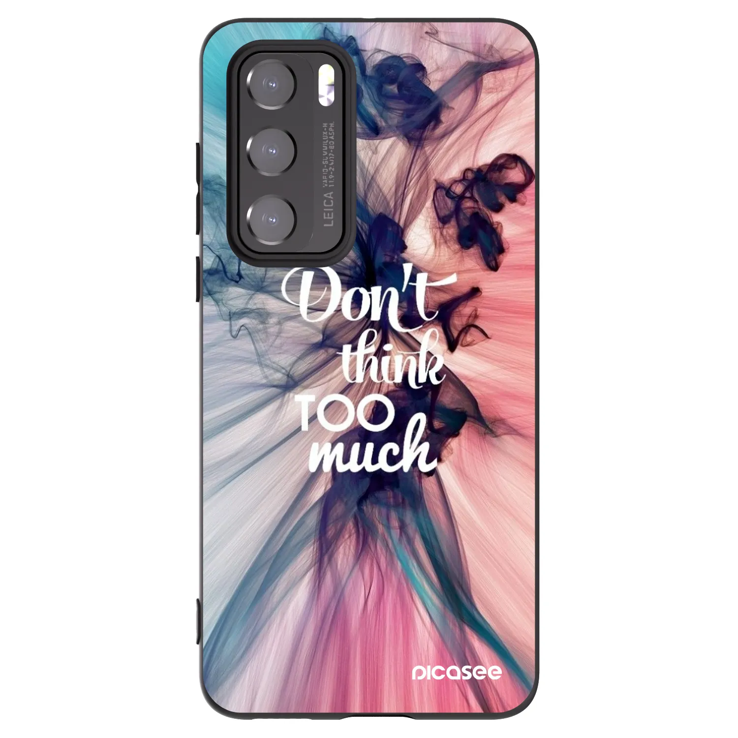 Picasee Μαύρη θήκη σιλικόνης για Huawei P40 - Don't think TOO much