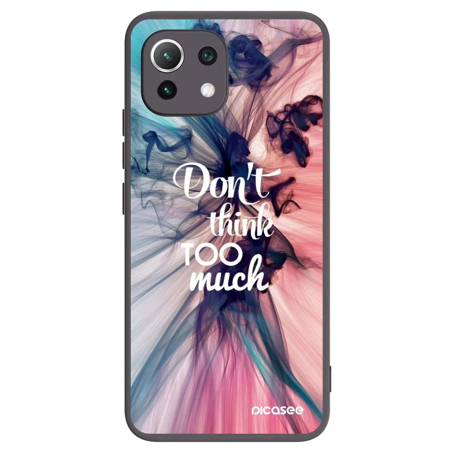 Picasee Μαύρη θήκη σιλικόνης για Xiaomi Mi 11 Lite - Don't think TOO much