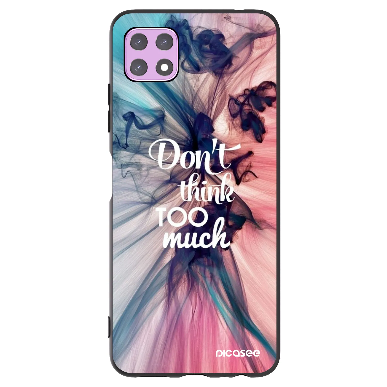 Picasee Μαύρη θήκη σιλικόνης για Samsung Galaxy A22 A226B 5G - Don't think TOO much