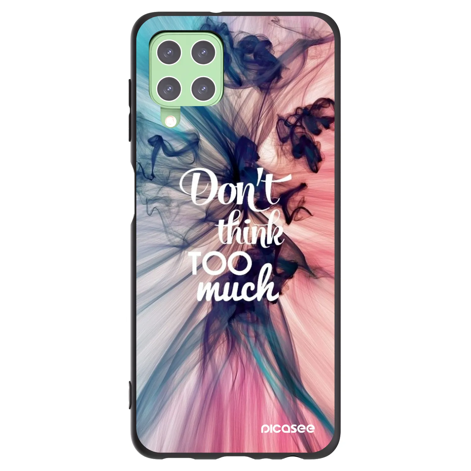 Picasee Μαύρη θήκη σιλικόνης για Samsung Galaxy A22 A225F 4G - Don't think TOO much
