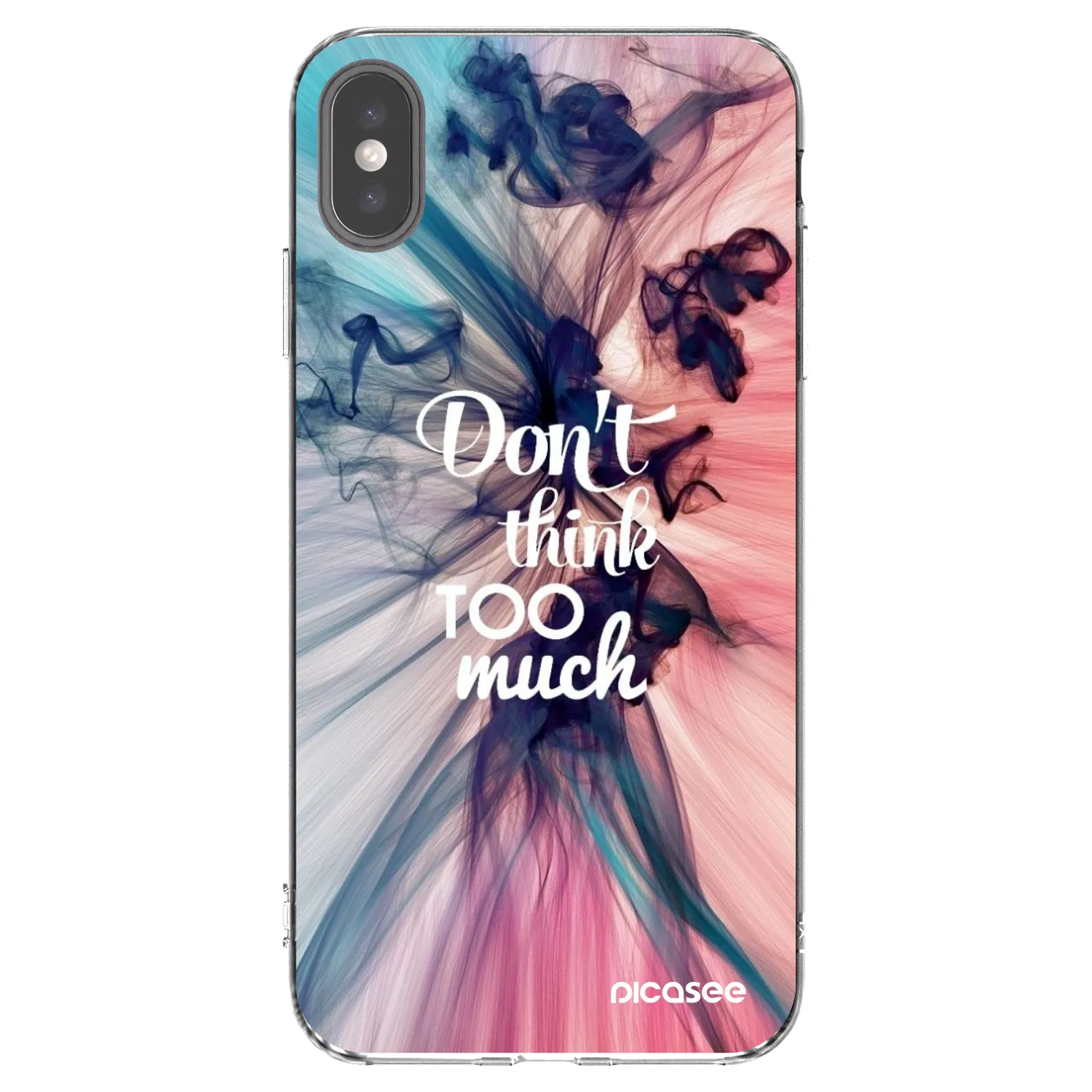 Picasee διαφανής θήκη σιλικόνης Apple iPhone XS Max - Don't think TOO much