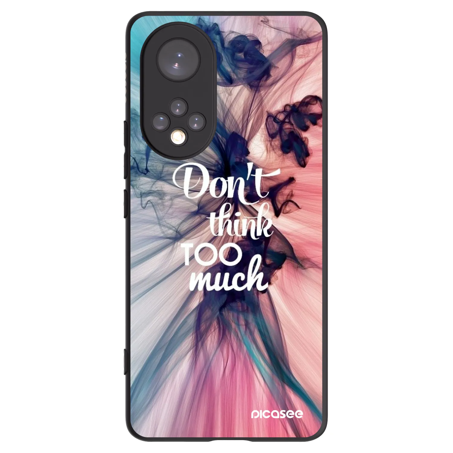 Picasee Μαύρη θήκη σιλικόνης για Honor 50 5G - Don't think TOO much