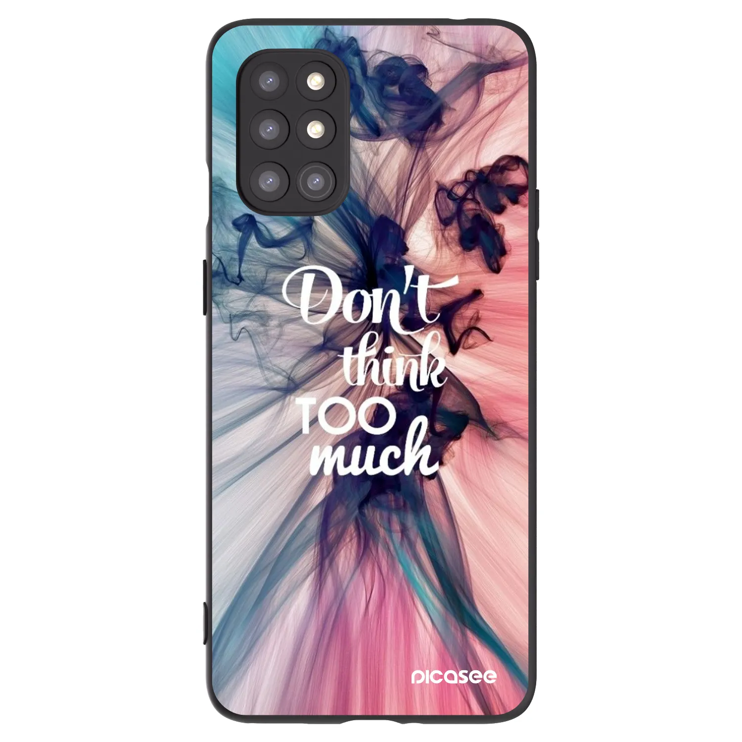 Picasee Μαύρη θήκη σιλικόνης για OnePlus 8T - Don't think TOO much