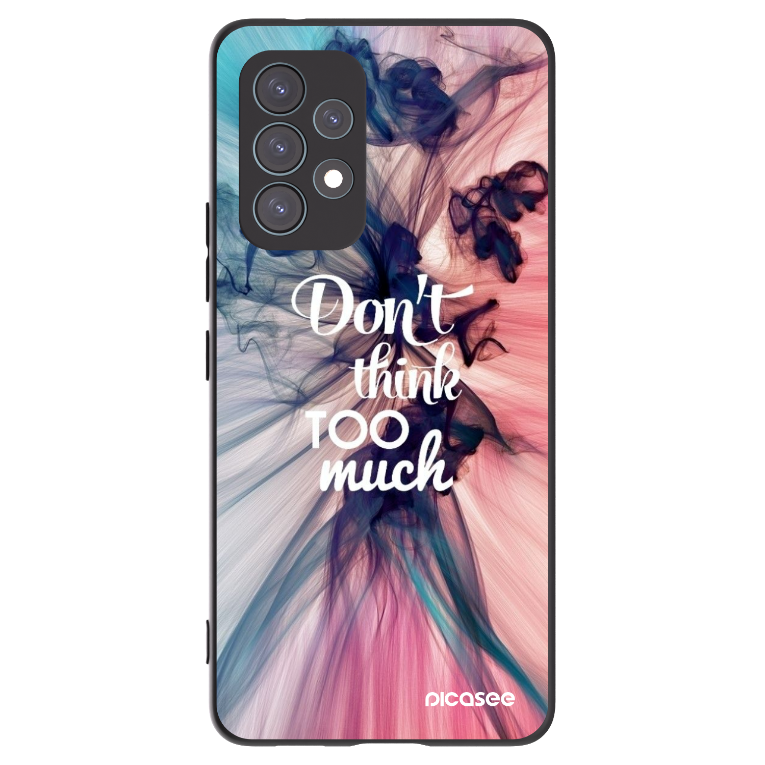 Picasee Μαύρη θήκη σιλικόνης για Samsung Galaxy A53 5G A536 - Don't think TOO much