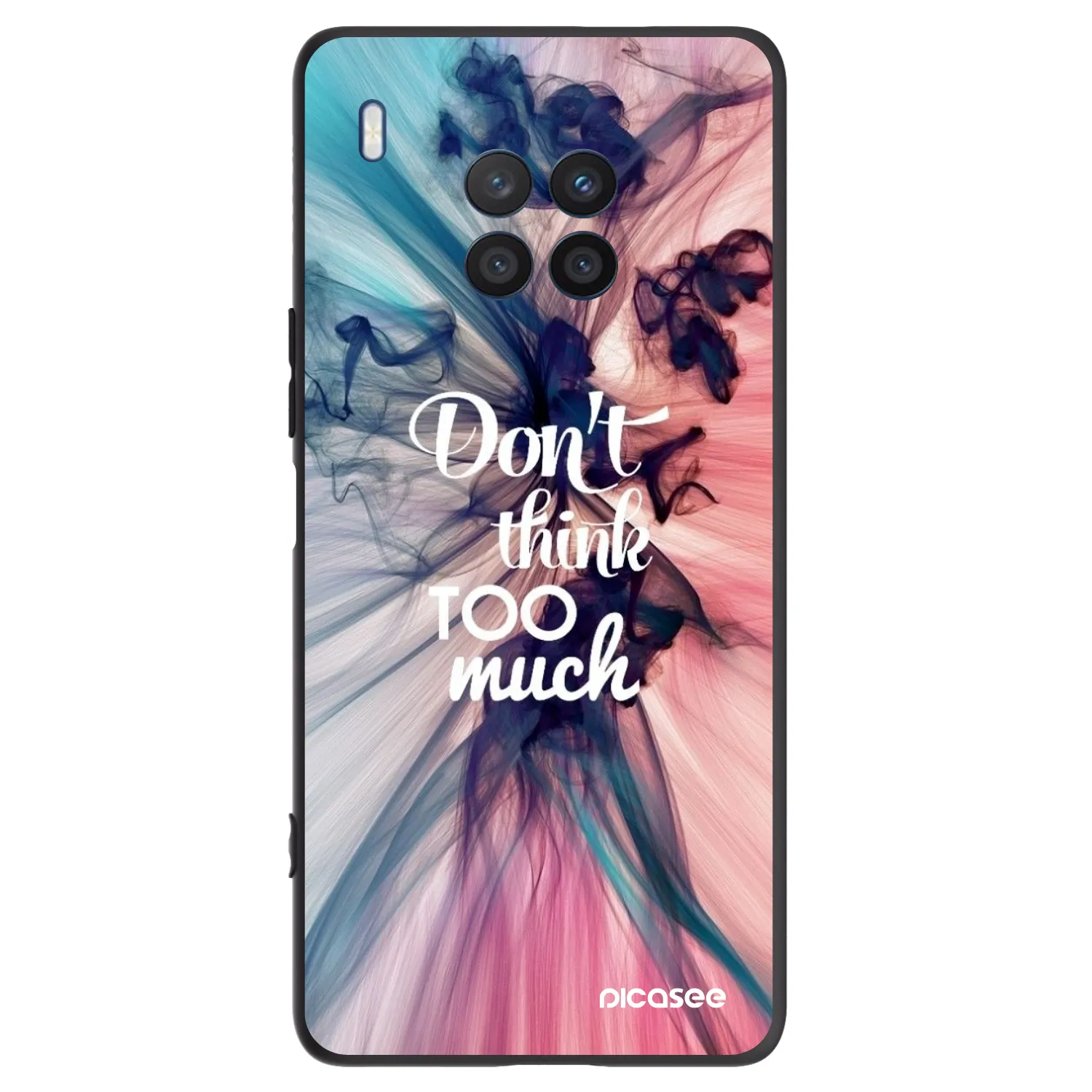 Picasee Μαύρη θήκη σιλικόνης για Honor 50 Lite - Don't think TOO much