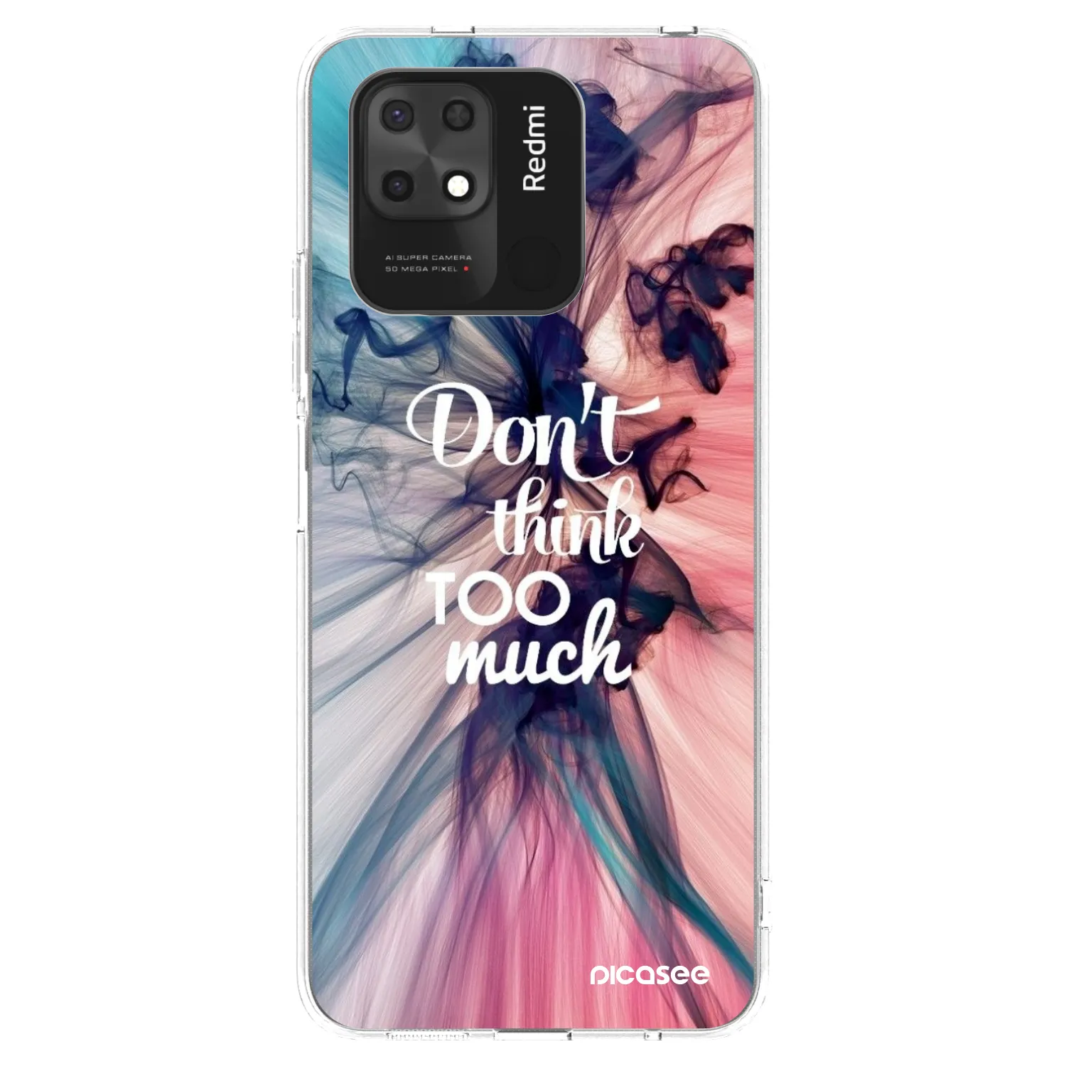 Picasee διαφανής θήκη σιλικόνης Xiaomi Redmi 10C - Don't think TOO much