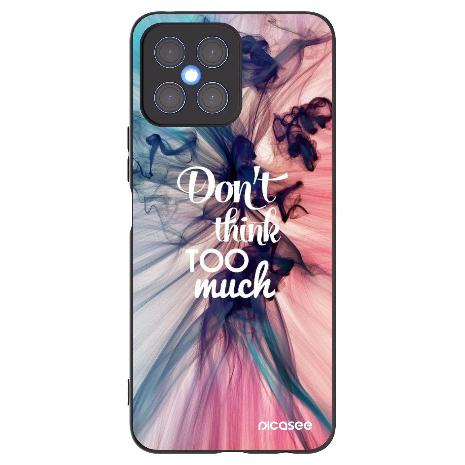 Picasee Μαύρη θήκη σιλικόνης για Honor X8 4G - Don't think TOO much