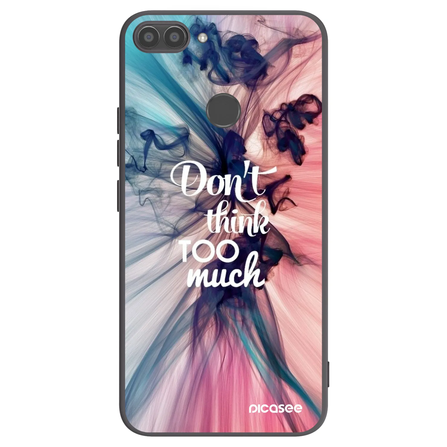 Picasee Μαύρη θήκη σιλικόνης για Huawei P Smart - Don't think TOO much