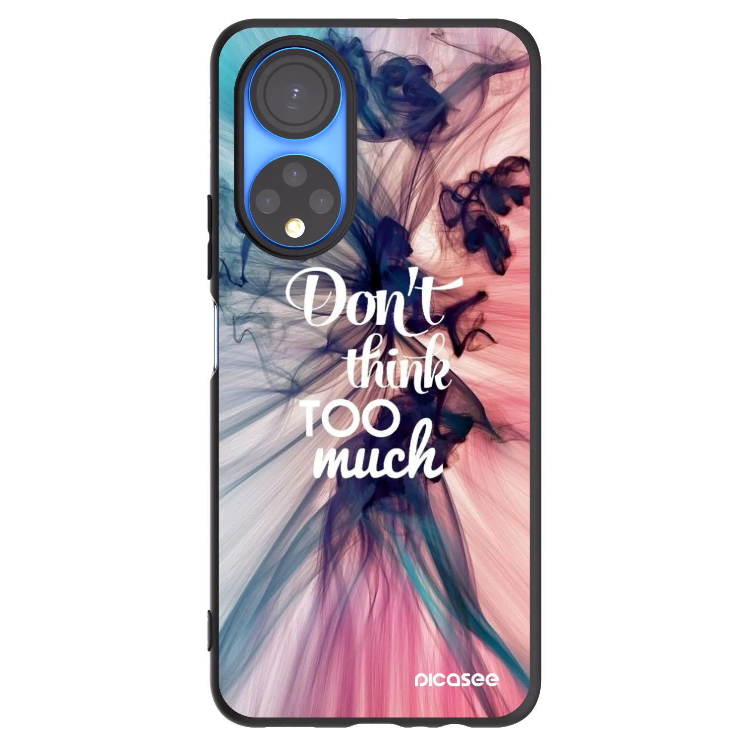 Picasee Μαύρη θήκη σιλικόνης για Honor X7 - Don't think TOO much