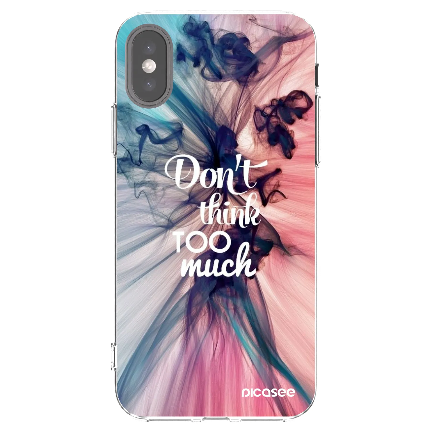 Picasee διαφανής θήκη σιλικόνης Apple iPhone X/XS - Don't think TOO much