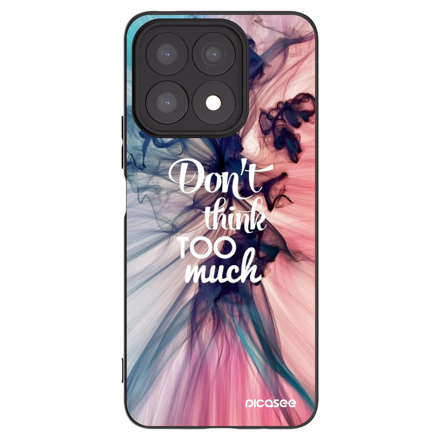 Picasee Μαύρη θήκη σιλικόνης για Honor X8a - Don't think TOO much