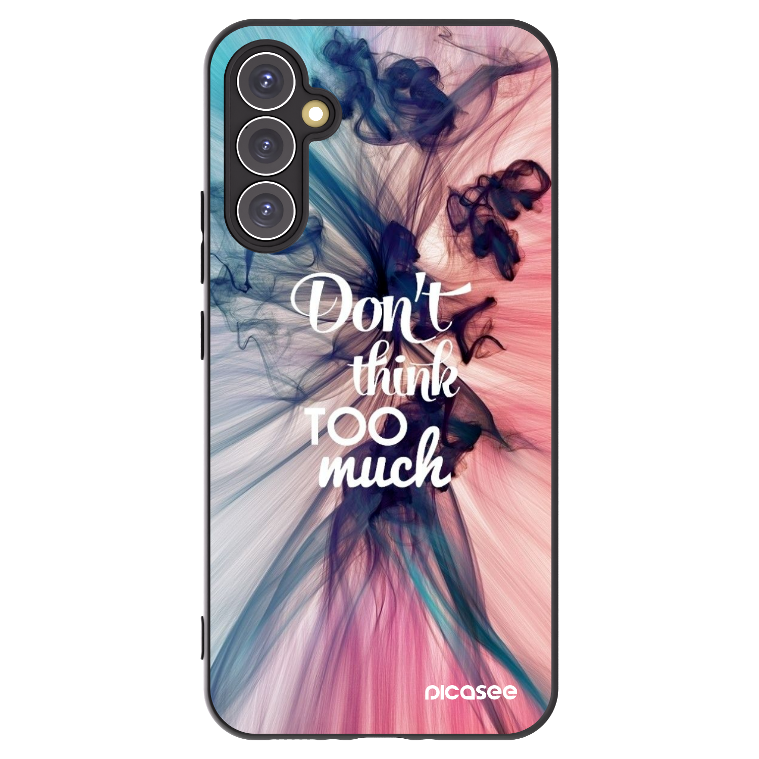 Picasee Μαύρη θήκη σιλικόνης για Samsung Galaxy A34 5G A346B - Don't think TOO much