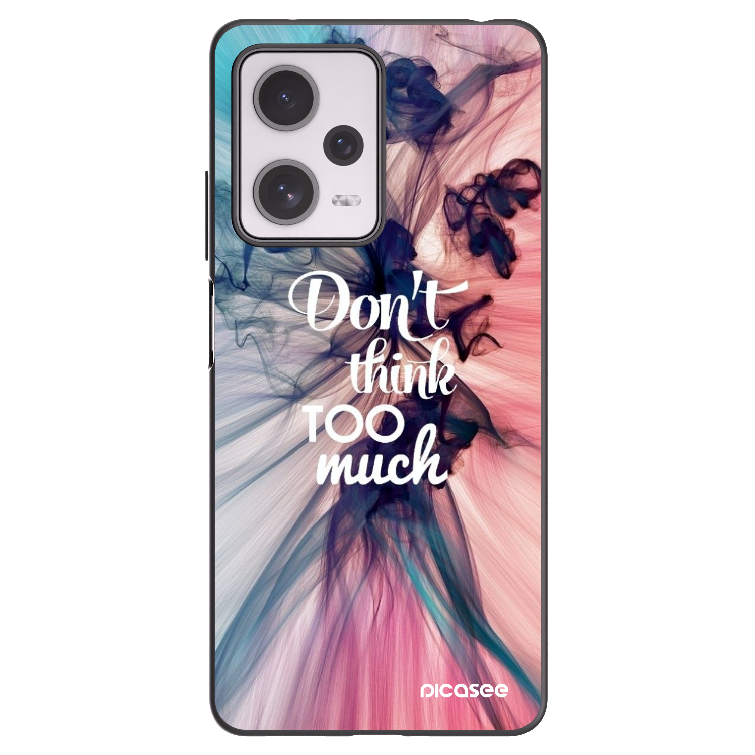 Picasee Μαύρη θήκη σιλικόνης για Xiaomi Redmi Note 12 Pro+ 5G - Don't think TOO much