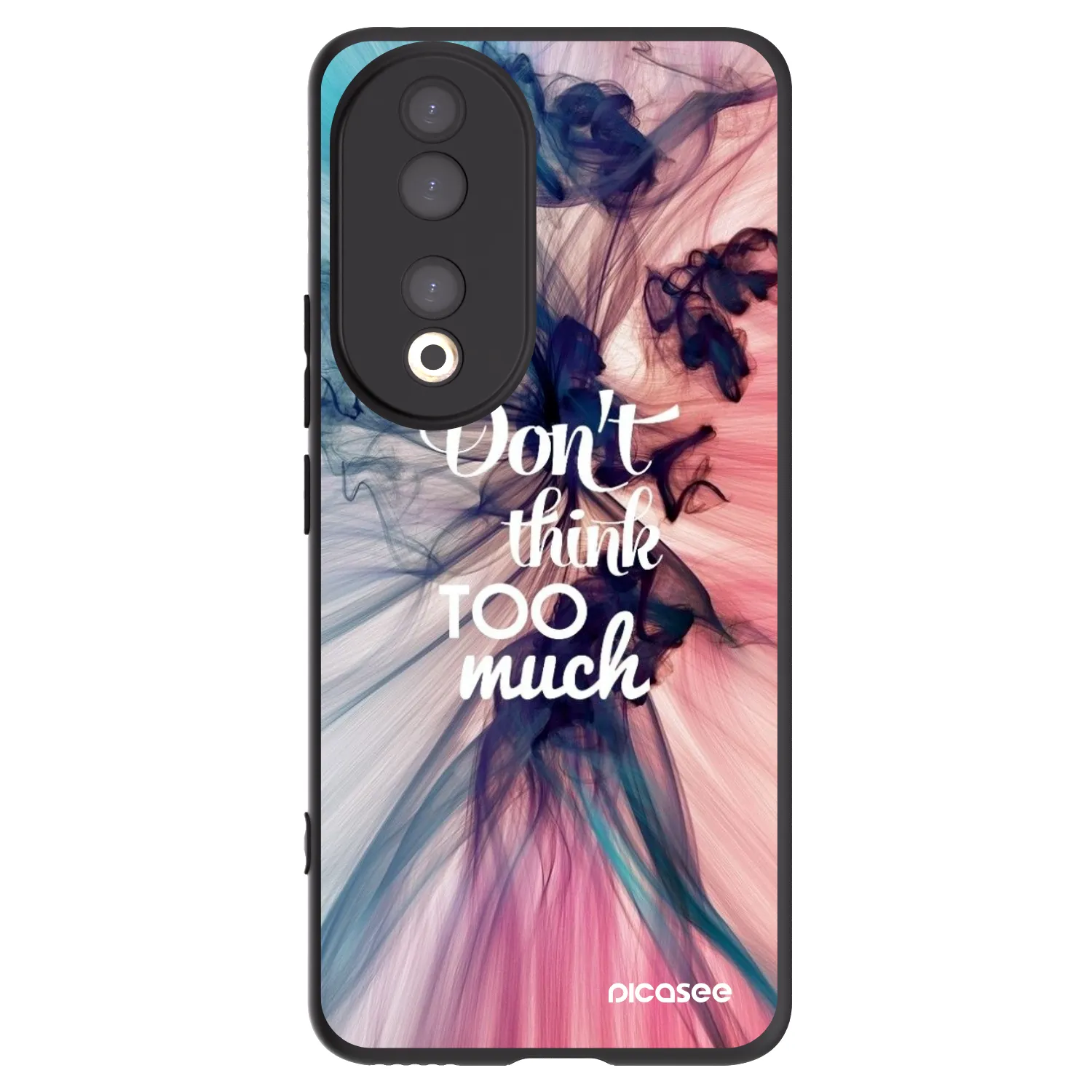 Picasee Μαύρη θήκη σιλικόνης για Honor 90 5G - Don't think TOO much