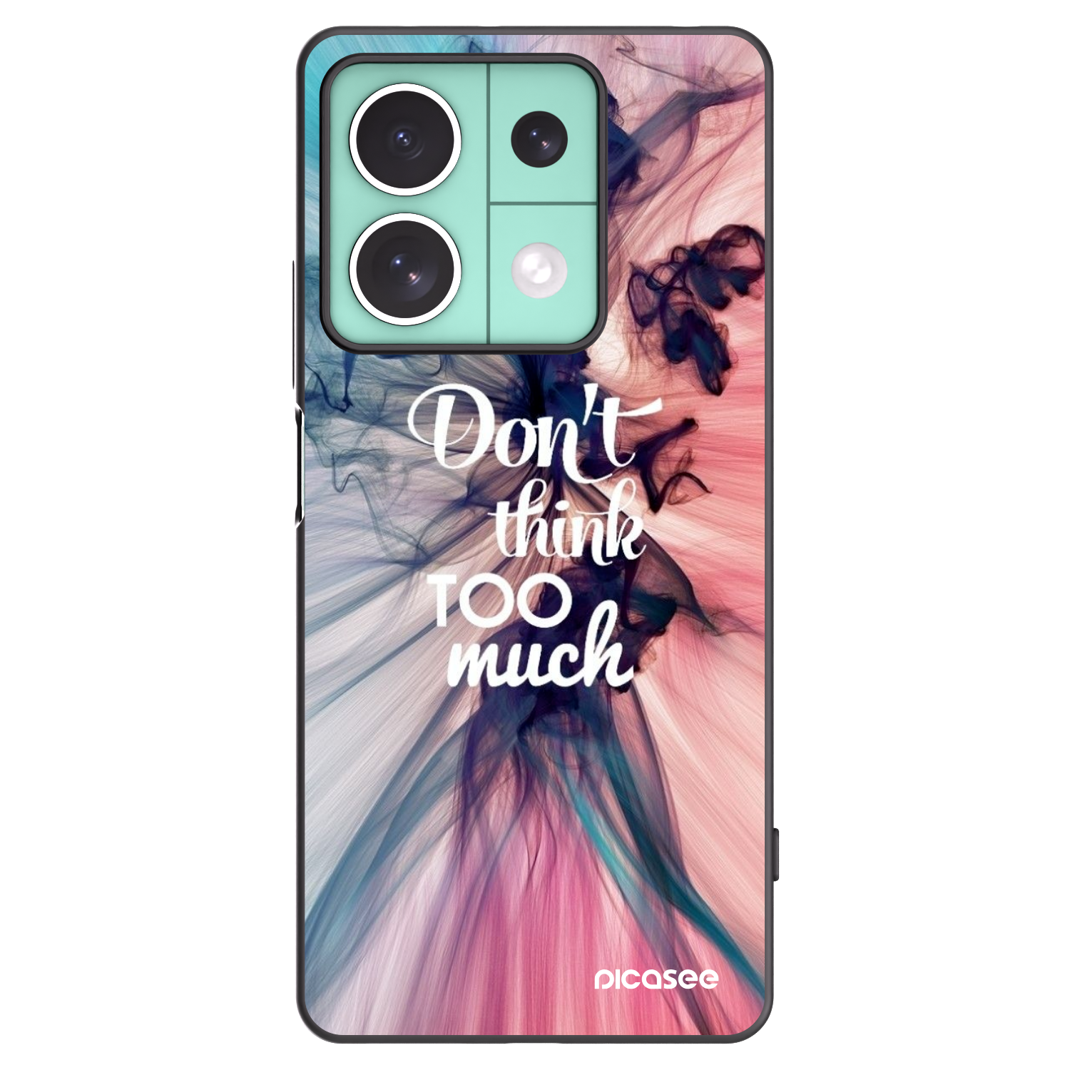 Picasee Μαύρη θήκη σιλικόνης για Xiaomi Redmi Note 13 5G - Don't think TOO much